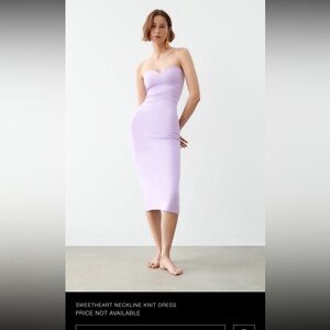 ZARA Sweetheart Neckline Knit Dress